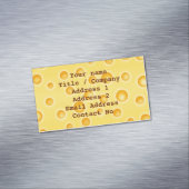 Carte De Visite Magnétique Motif de texture au fromage suisse (In Situ)
