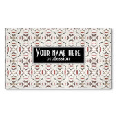 Carte De Visite Magnétique Motif d'horloge abstrait rétro (devant)