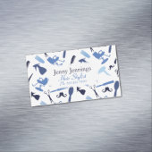 Carte De Visite Magnétique Motif d'outils de coiffeur (In Situ)