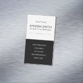 Carte De Visite Magnétique Motif élégant noir subtil Wavy (In Situ)