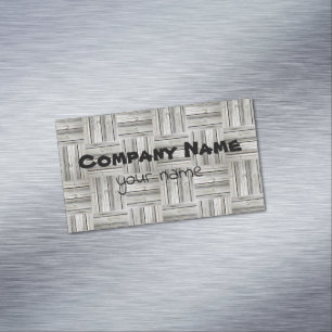 Carte De Visite Magnétique Motif en bois transparent