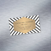 Carte De Visite Magnétique Motif noir et blanc rétro (In Situ)