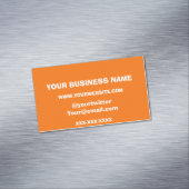 Carte De Visite Magnétique Motif orange fluorescent de point (In Situ)