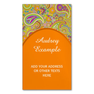 Carte De Visite Magnétique Motif sans couture floral I de Paisley + vos idée