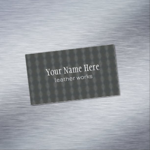 Carte De Visite Magnétique Motif transparent en acier gris