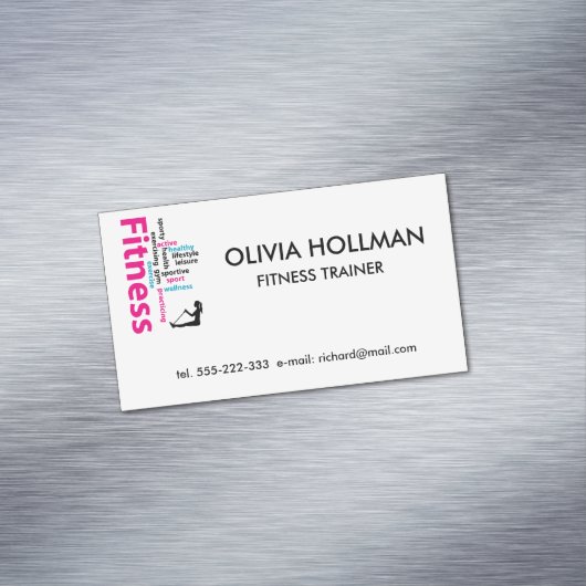 Carte De Visite Magnétique Mots fitness (In Situ)