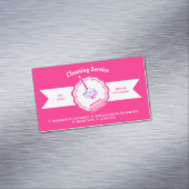 Carte De Visite Magnétique Nettoyage ménager rose (In Situ)