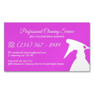 Carte De Visite Magnétique Nettoyage par pulvérisation Purple Maid