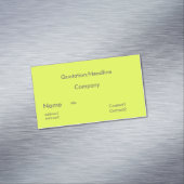 Carte De Visite Magnétique NO3 fluorescent de jaune (In Situ)