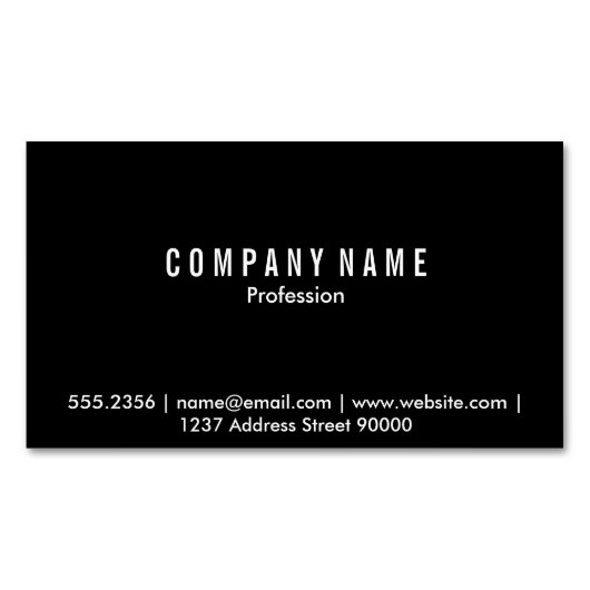 Carte de visite magnétique (noir) (devant)