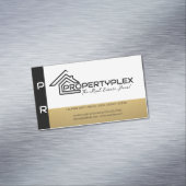 Carte De Visite Magnétique Noir blanc | Logo de la maison (In Situ)