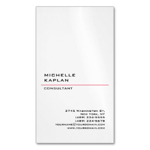 Carte De Visite Magnétique Noir & Blanc Moderne Professionnel Exclusif