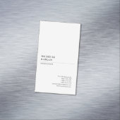 Carte De Visite Magnétique Noir & Blanc Moderne Professionnel Exclusif (In Situ)
