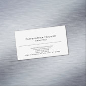 Carte De Visite Magnétique Noir Blanc Simple Plain Architect (In Situ)