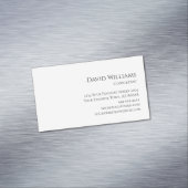 Carte De Visite Magnétique Noir classique Blanc Entreprise Professionnel (In Situ)