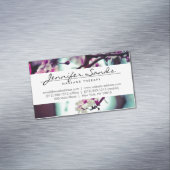 CARTE DE VISITE MAGNÉTIQUE NOM ÉLÉGANT AVEC CHERRY BLOSSOMS (In Situ)
