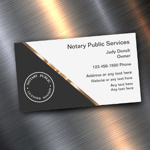 Carte De Visite Magnétique Notaire public de classe professionnelle