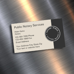 Carte De Visite Magnétique Notaire public professionnel