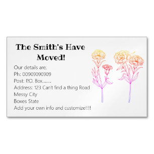 Carte De Visite Magnétique Nouveautés Carnation