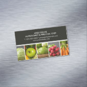 Carte De Visite Magnétique Nutritionniste élégant moderne de chef de (In Situ)