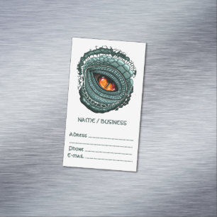 Carte De Visite Magnétique Œil de prédateur reptile primal
