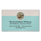 Carte De Visite Magnétique Officier de mariage de plage (devant)