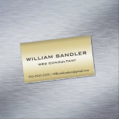 Carte De Visite Magnétique Or métallique de Faux moderne (In Situ)