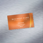 Carte De Visite Magnétique Orange abstraite moderne professionnelle élégante (In Situ)