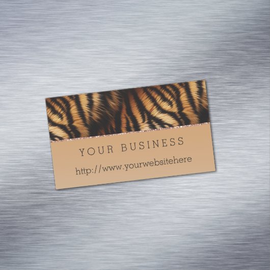 Carte De Visite Magnétique Orange Black Tiger (In Situ)