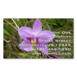Carte De Visite Magnétique Orchidée sauvage fleur tropicale violette