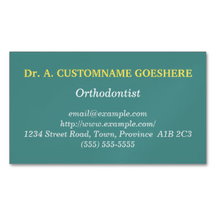 Carte de visite magnétique orthodontiste minimal