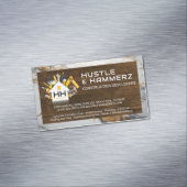 Carte De Visite Magnétique Outils de construction de la maison | Bois | Marbr (In Situ)