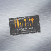 Carte De Visite Magnétique Outils de cuisine | Marbre noir (In Situ)