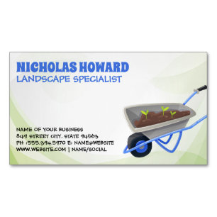 Carte De Visite Magnétique Outils de jardinage   Paysagère