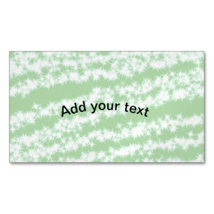 Carte De Visite Magnétique Paillettes pastel vert scintillement nom texte boh