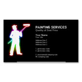 Carte De Visite Magnétique Painting Services | Painters Black (devant)