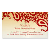 Carte De Visite Magnétique Paisleys Elegant (devant)