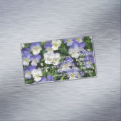 Carte De Visite Magnétique Pansies violettes Jardin Floral (In Situ)