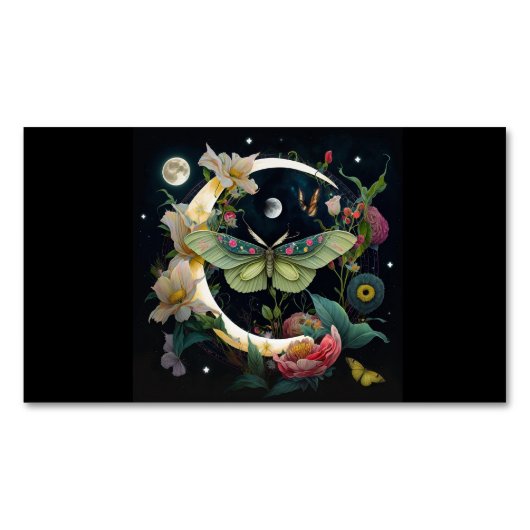 CARTE DE VISITE MAGNETIQUE- PAPILLON DE NUIT (devant)