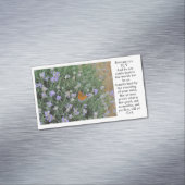 Carte De Visite Magnétique Papillon sur Lavender Romans 12:2 (In Situ)