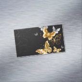 Carte De Visite Magnétique Papillons d'or et de blanc (In Situ)