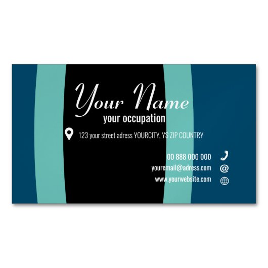 Carte De Visite Magnétique PARENTHESE Collection Minimaliste BCM simple (devant)