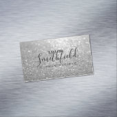 Carte De Visite Magnétique 
Parties scintillant d'argent moderne (In Situ)