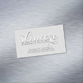 Carte De Visite Magnétique Parties scintillant Gris Et Blanc Faux (In Situ)