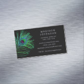 Carte De Visite Magnétique Parties scintillant moderne Feather Bijoux Stylist (In Situ)