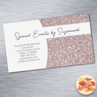 Parties scintillant professionnelle Rose Faux pers