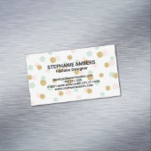 Carte De Visite Magnétique Parties scintillant rétro Confetti | Point Polka (In Situ)