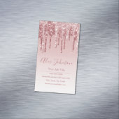 Carte De Visite Magnétique Parties scintillant rose Rose or (In Situ)