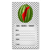 Carte De Visite Magnétique Pastèque Palestine - Slice (devant Vertical)