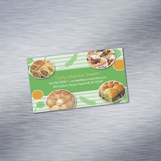Carte De Visite Magnétique Pâtisseries libanaises arabes (In Situ)